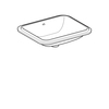 Geberit VariForm 500.764.01.2 Раковина с установкой под столешницу прямоугольной формы, 50х40 см, без отв. под смеситель, с отв. перелива