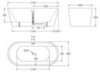 BelBagno BB71-1700-NERO-W0 Отдельностоящая акриловая ванна в комплекте со сливом (донным клапаном), цвет: чёрный