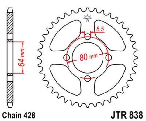 Звезда ведомая JTR838 43