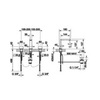 Gessi Rettangolo T 20402#031 Смеситель для раковины на 3 отверстия, с донным клапаном, излив 144мм, цвет: хром