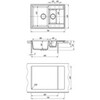 Lemark Ramza 9910042 Кухонная мойка 760 врезная прямоугольная с доп.чашей и крылом из кварцгранита цвет: Шампань