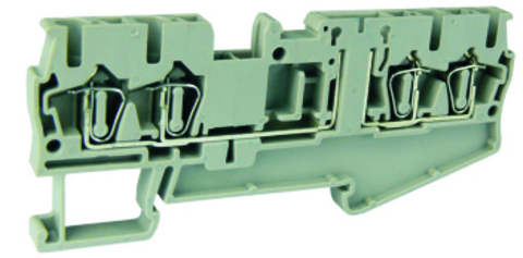 UJ5-2.5/2X2FDE - (421277), (UPUN) Клемма пружинная на DIN рейку с разделителем