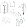 Am.Pm WK93EP Gem S Комплект ограждение 90*90 квадрат. черный