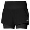 Mizuno 2 In 1 4.5 Short шорты для бега женские черные - 1