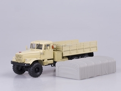 KRAZ-255B board with awning 1979 beige 1:43 Nash Avtoprom