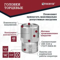 Thorvik TS056 Набор инструмента универсальный 1/4