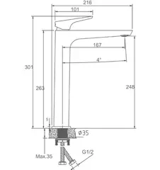 Смеситель для раковины HAIBA HB11726-3, графит