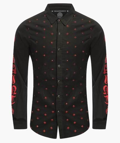 Рубашка BULLETPROOF BUTTON UP BLACK TS2814 The Saints Sinphony