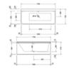 Duravit P3 Comforts 700375000000000 Ванна встраиваемая 1700x750х460mm, с наклоном для спины слева, цвет белый