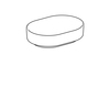Geberit VariForm 500.774.01.2 Раковина с установкой на столешницу эллиптической формы, 55х40 см, без отв. под смеситель, без отв. перелива
