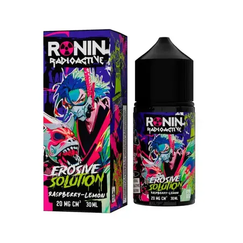 Жидкость RONIN Radioactive 2% Salt 30 ml - Erosive Solution (Малина с лимоном/Raspberry Lemon)