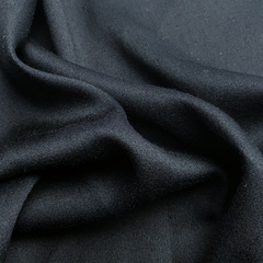 Штапель-шелк однотонный ш140см 97%rayon 3%спандекс, цвет черный