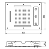 Almar E044190.BS Встраиваемый верхний душ 48х63 см, 3 типа струи, хромотерапия, цвет нержавеющая сталь брашированная