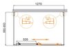 Cezares MOLVENO-AH-12-140/90-C-CR-IV Душевой уголок, цвет: хром
