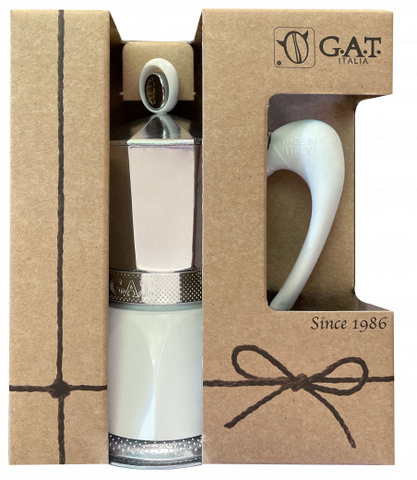 Кофеварка гейзерная G.A.T. DIVA 101509 white 450ml индукция, алюминий