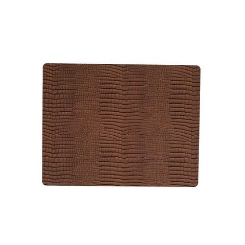 Подстановочная салфетка прямоугольная 35x45 см, толщина 2мм Croco cognac LindDNA-98325