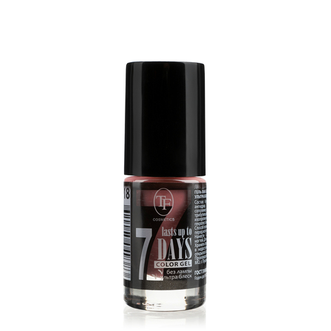 TF Лак для ногтей COLOR GEL  тон 218  Pink chiffon/Розовый шифон  8мл