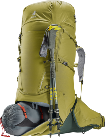 Картинка рюкзак туристический Deuter Aircontact Core 70+10 Cactus/Ivy - 8