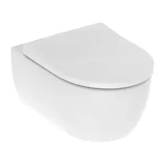 Geberit iCon 501.664.00.1 Комплект из подвесного безободкового унитаза Rimfree c тонким сиденьем и быстросъемной крышкой с микролифтом фото