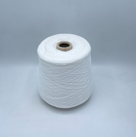 Бобинная пряжа (пр.Италия),art-Souple 1500м/100гр. 58% Хлопок, 10% Кашемир, 32% Полиэстер, цвет-Белый(501/673), арт.35051