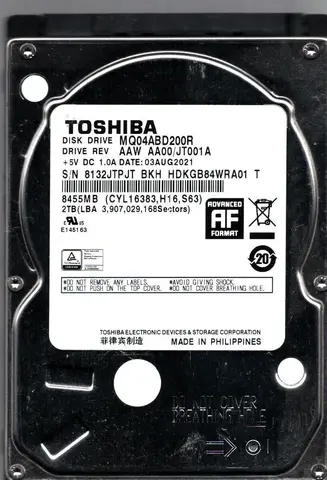 Жесткий диск HDD Toshiba SATA 2TB 2.5