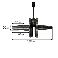 Коленвал DDE GG950/DPG1201i конус (01-950-021C)