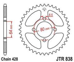 Звезда ведомая JTR838 42