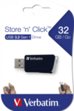 Флеш-накопитель Verbatim Store 'n' Click 32GB, USB 3.2 Gen 1, R/W 80/25 МБ/с
