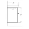 Geberit Smyle Square 500.353.JL.1 Тумба под раковину 73.4x61.7x47см, Песчаный глянец / Высокоглянцевое покрытие