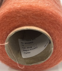 Вспушенный кашемир 70% на шелке 30% LORO PIANA MAI9805 900 коралловый