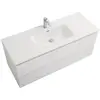BelBagno KRAFT-1200-2C-SO-BO База под раковину подвесная с фрезерованными ручками по всей длине фасада с двумя выкатн. ящ., Bianco Opaco,1200x455x500