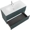 BelBagno UNO-1000-2C-SO-AO База под раковину подвесная с фрезерованными ручками по всей длине фасада с двумя выкатн. ящ., Голубой Матовый, 1000x455x608