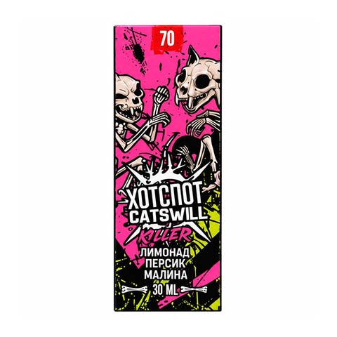 Жидкость HOTSPOT x CATSWILL Salt 2% ULTRA 70mg - Лимонад Персик Малина