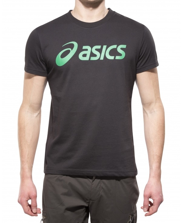 Футболка Asics SS Stripes Logo Tee мужская black - 2