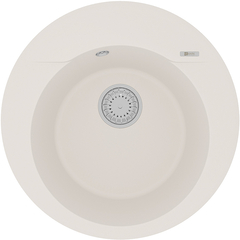 Lemark SULA 500 9910004 Кухонная мойка врезная круглая из кварцгранита цвет: Жасмин фото