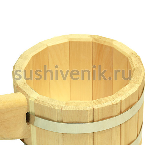 Ковш из дерева кедр, 1,5 л - 4