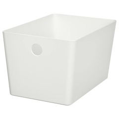 Контейнер IKEA KUGGIS (КУГГИС), Пластик, Белый, 18x26x15 см