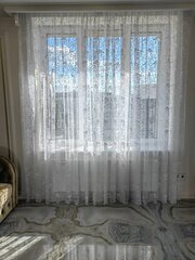 Тюль в гостиную INVA жаккард с рельефным рисунком "Птички" 260х500/белый