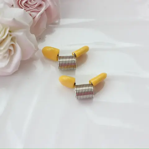 Пружина-стоппер с 30 мм (Bead Stopper), цвет жёлтый, 2 штуки, И052