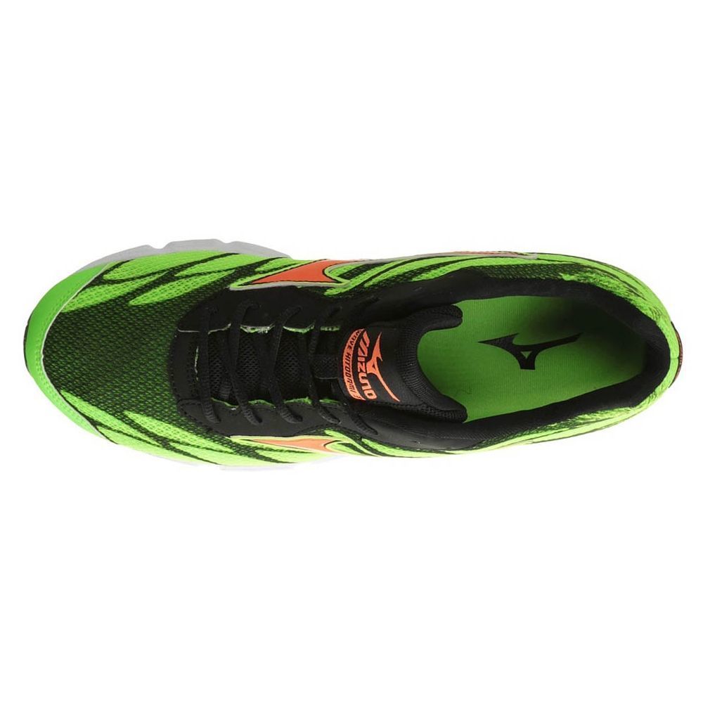 Беговые кроссовки мужские Mizuno Wave Hitogami 3 зеленые - 3
