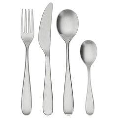 Набор столовых приборов на 6 персон IKEA BEHAGFULL (БЕХАГФУЛЛ), Нержавеющая сталь, 24 шт