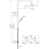 Ideal Standard Ceratherm Т25 A7546XG Душевая система с телескопической штангой в комплекте с термостатическим смесителем