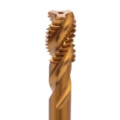 Метчик М 8,0х1,25 (Машинный, винт.) DIN376 HSSE-TiN 6h C/2-3P R45 90мм a=4,9 H-Tools 513X01-D2-0080