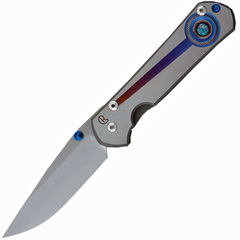 Фото Нож складной Chris Reeve Large Sebenza 21 Unique Graphics Opal Mosaic Triplet Cabochon, сталь CPM-S35VN, рукоять титан