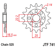 Звезда ведущая JTF741 15RB