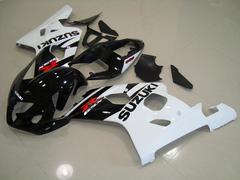 Комплект пластика для мотоцикла Suzuki GSX-R600/750 04-05 Черно-Белый