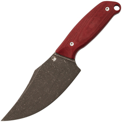 Фото Нож Barmaley Knives Пьеро, сталь AUS-10Co, рукоять Микарта, красный