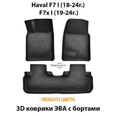 Автомобильные коврики ЭВА с бортами для Haval F7 I (18-24г.), F7x I (19-24г.)