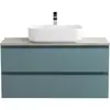 BelBagno KRAFT-1000-2C-SO-AO База под раковину подвесная с фрезерованными ручками по всей длине фасада с двумя выкатн. ящ., Голубой Мат.,1000x455x500