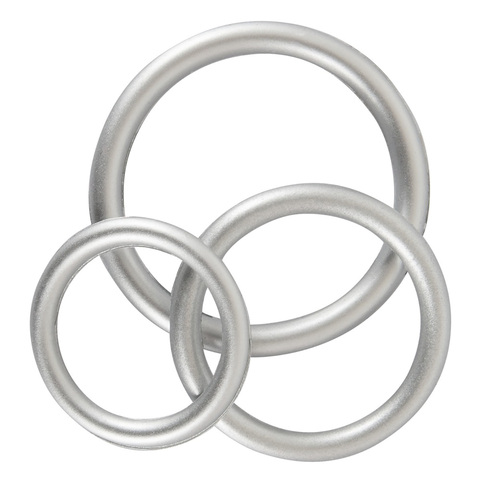 Набор эрекционных колец под металл Metallic Silicone Cock Ring Set